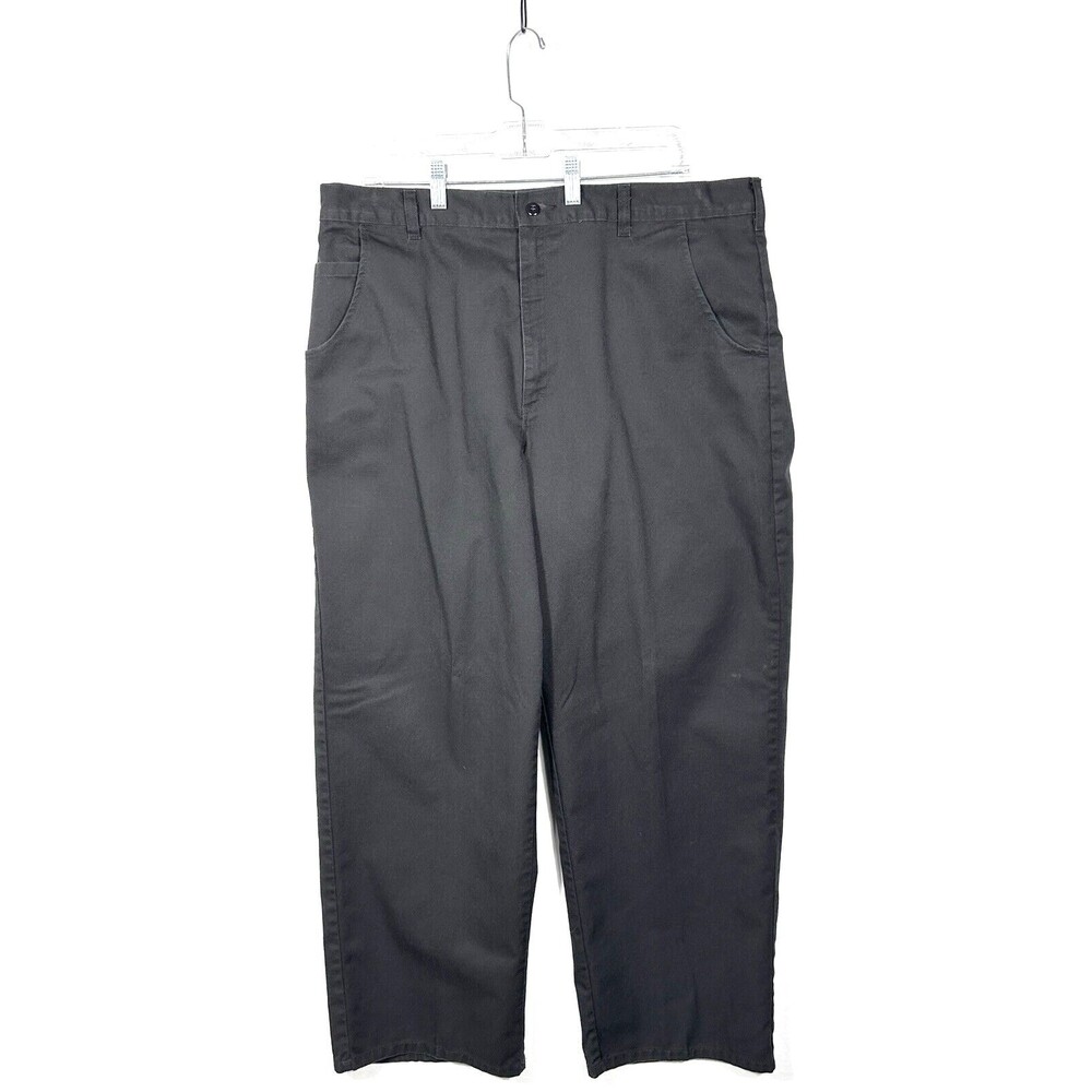 Dickies Double Knee Pants Mens 38x30 Skater Grunge Workwear Black Wideleg Baggy